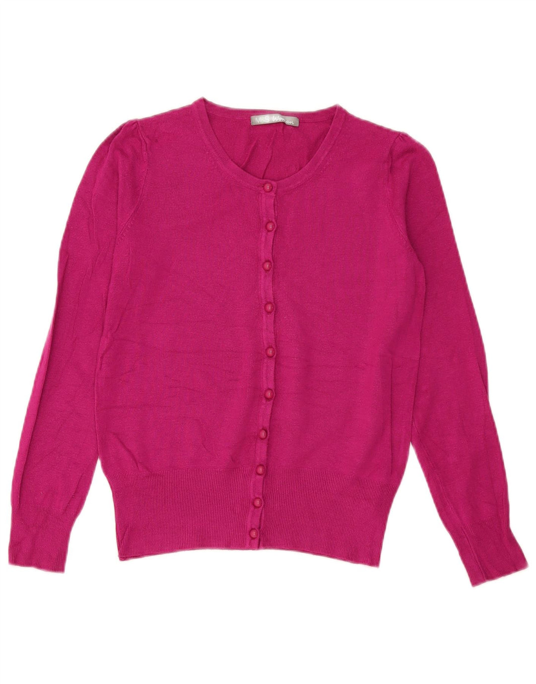 Maglione cardigan da donna Marks & Spencer UK 8 Small Rosa Viscosa