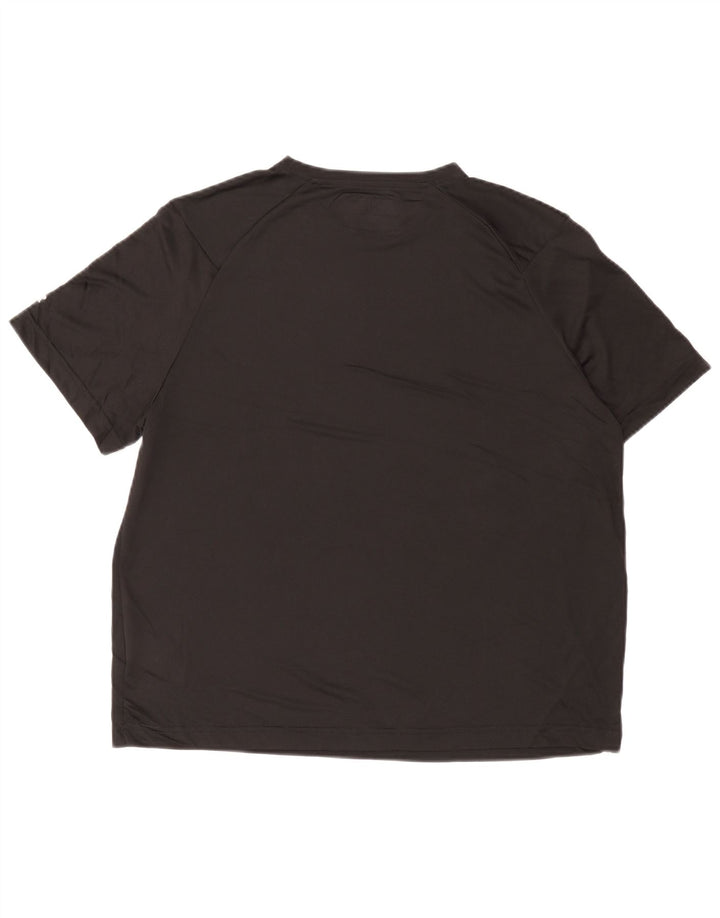 T-shirt da uomo Russell Athletic Top grande sportivo in poliestere nero