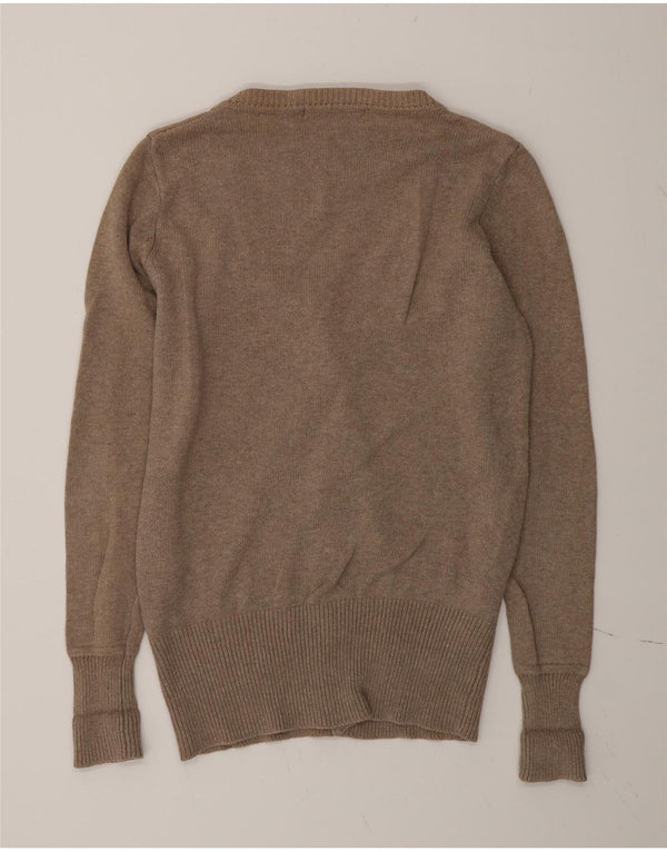 Maglione cardigan da donna Zara UK 16 grande cotone grigio