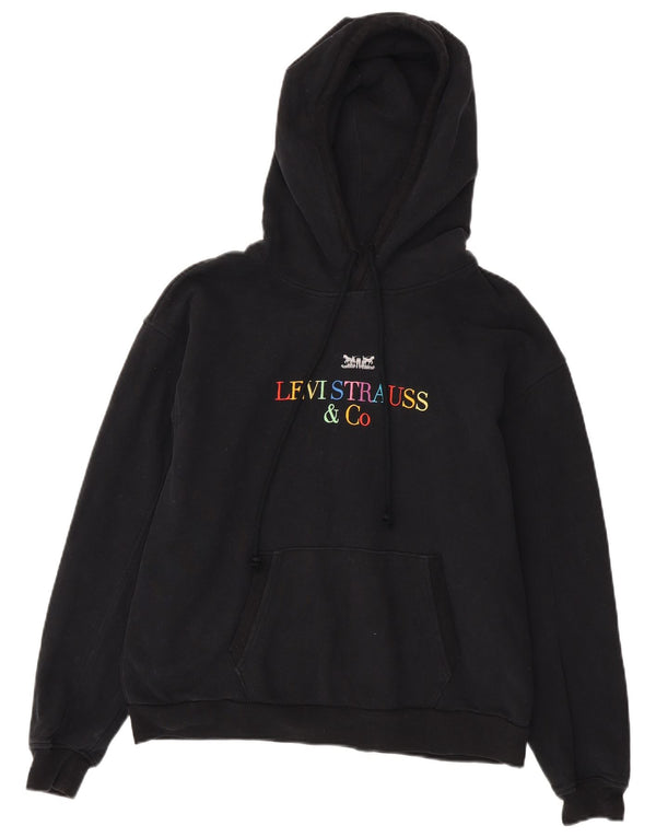 Maglione con cappuccio grafico da uomo Levi's piccolo in cotone nero
