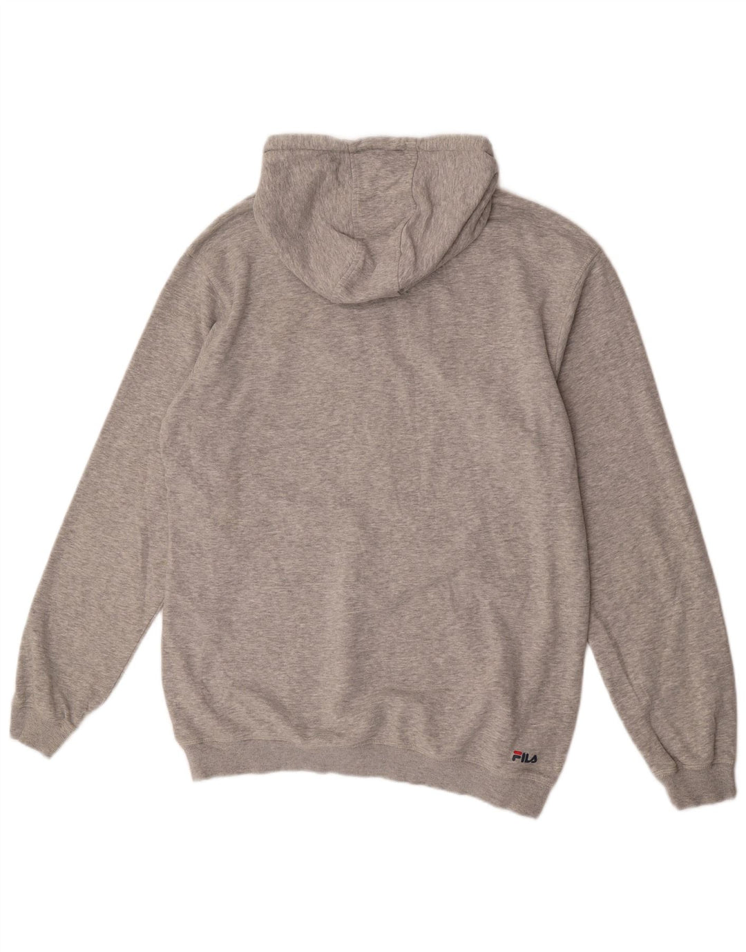Felpa con cappuccio grafica da uomo Fila XL in cotone grigio
