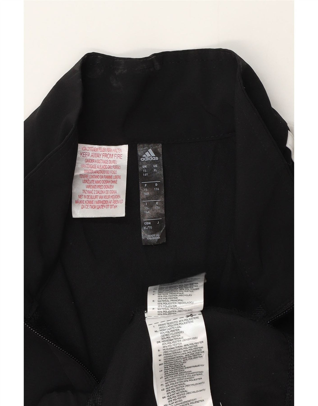 Giacca da tuta Adidas Aeroready da ragazzo 15-16 anni in poliestere nero