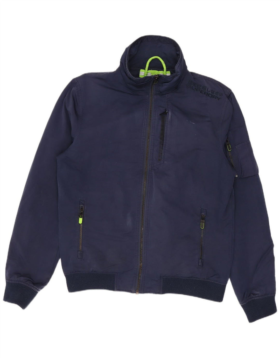 Giubbotto bomber da uomo Superdry UK 40 Large blu navy in poliestere