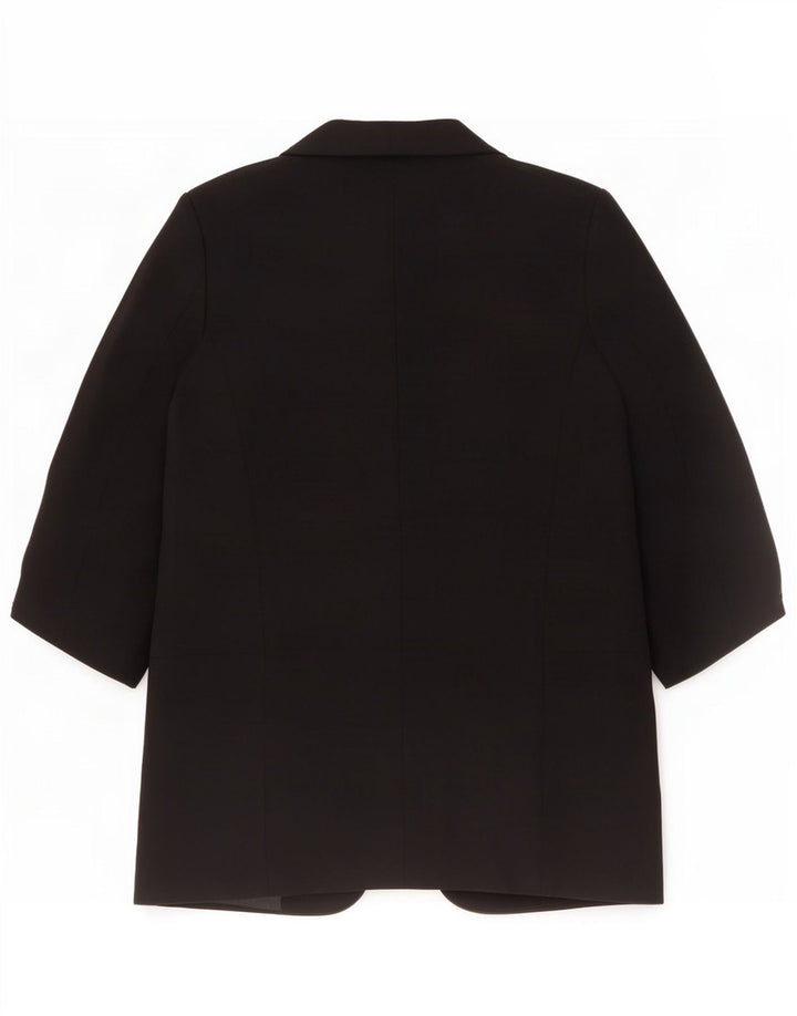 Giacca blazer aperta da donna con maniche a 3/4 Zara UK 10 piccola in poliestere nero