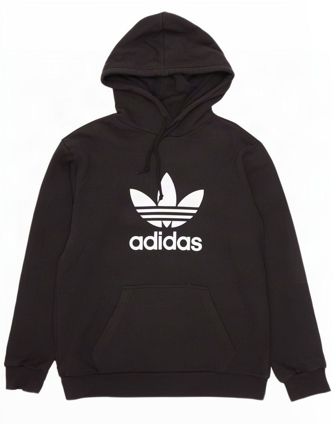 Felpa con cappuccio grafica da uomo Adidas, cotone medio nero