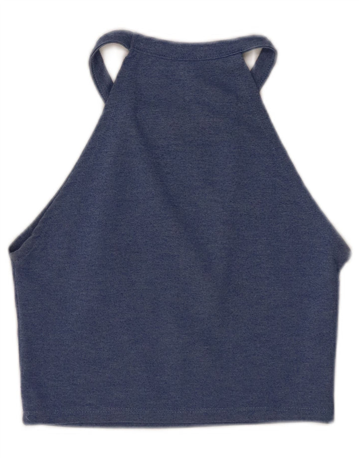 Top corto da donna Zara UK 8 piccolo blu