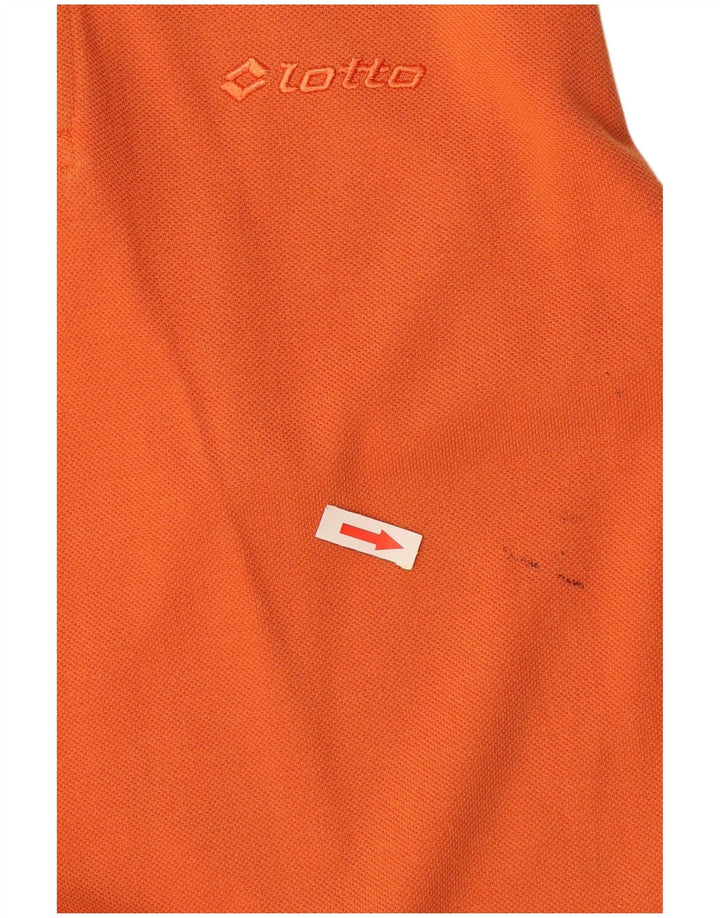 Polo da uomo Lotto in cotone arancione medio