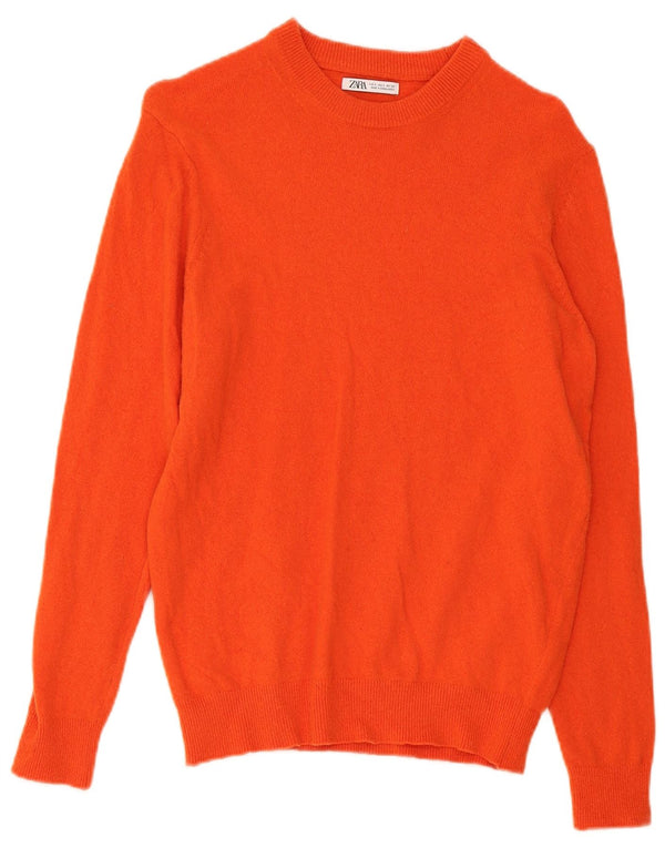 Maglione maglione girocollo da uomo Zara piccolo arancione