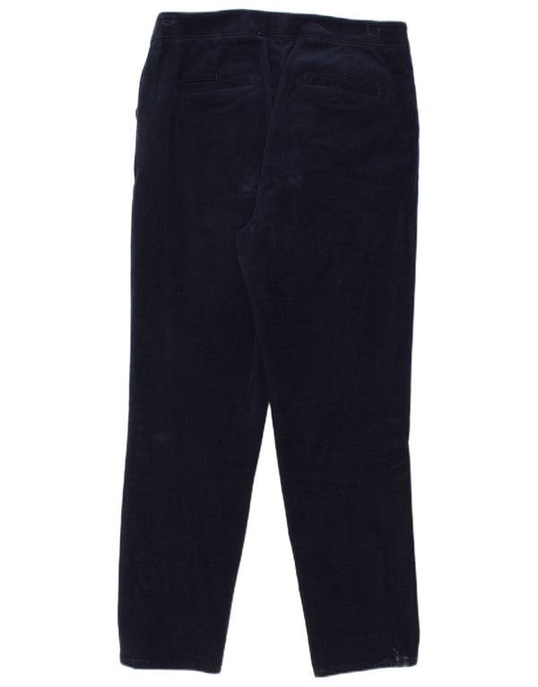 Pantaloni slim da donna in velluto a coste Jaeger UK 12 Medium W32 L28 Cotone blu navy