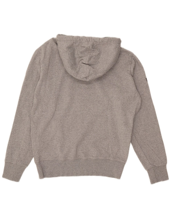 Maglione con cappuccio grafico da uomo Superdry grande in cotone grigio