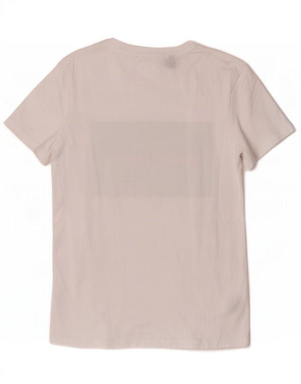 Maglietta grafica da donna Calvin Klein Jeans Top UK 18 XL cotone bianco