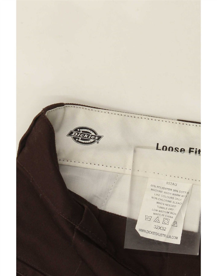 Pantaloni cargo da uomo larghi Dickies W32 L32 poliestere marrone
