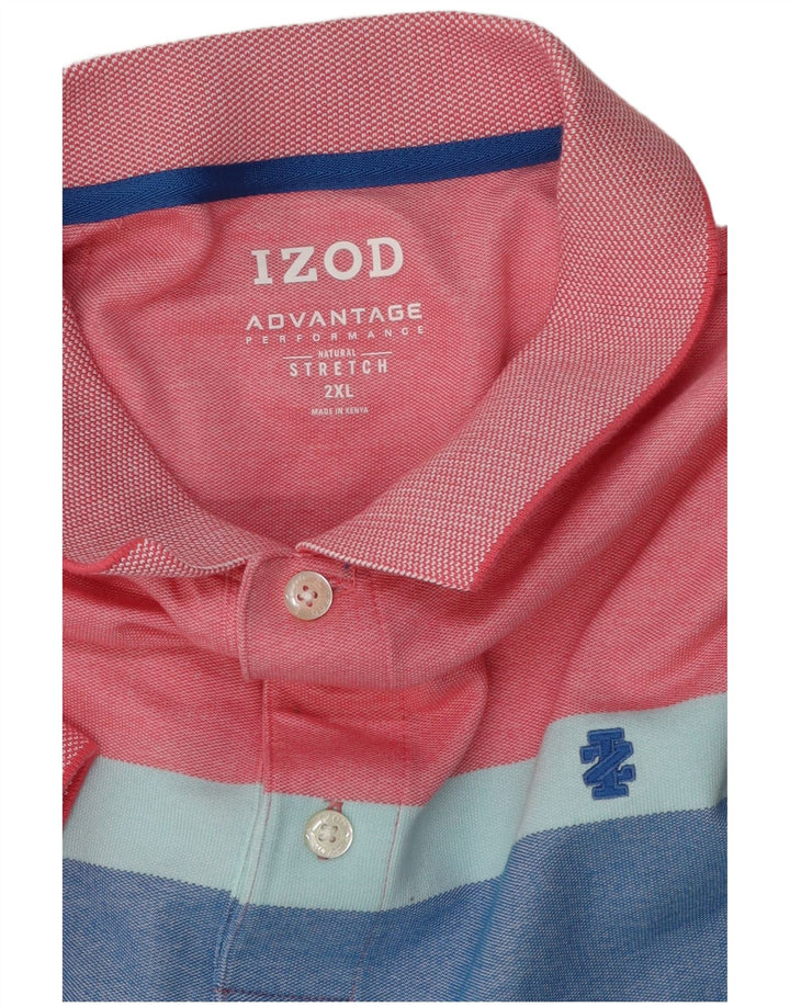 Polo da uomo Izod 2XL in cotone color block multicolore