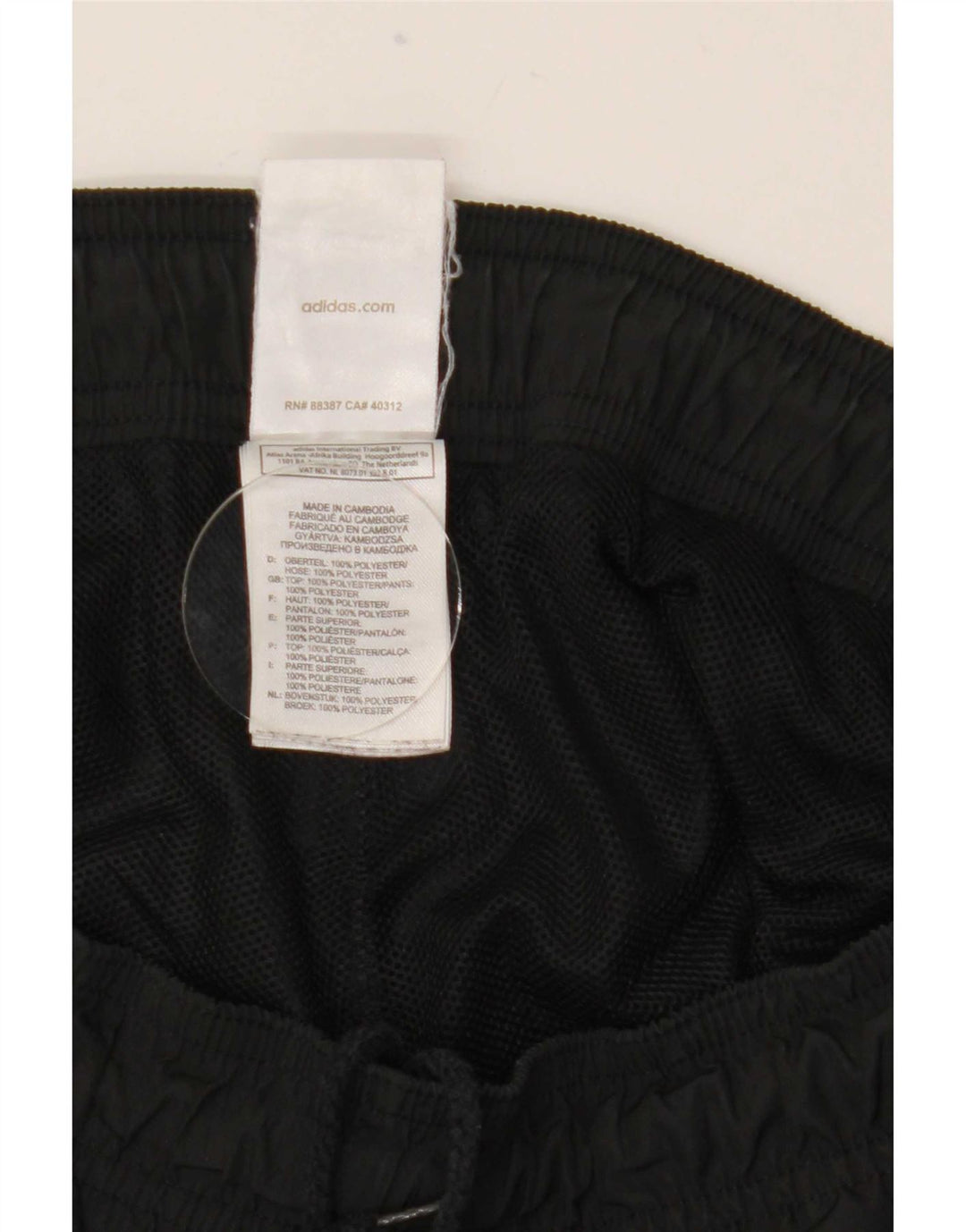 Pantaloni da tuta da uomo Adidas Joggers medio poliestere nero