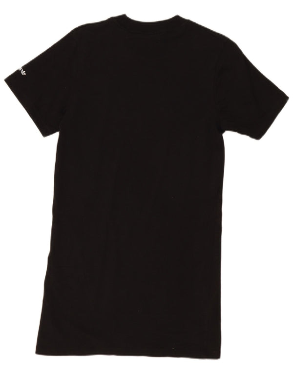 Abito t-shirt grafica da donna Adidas UK 6 XS cotone nero