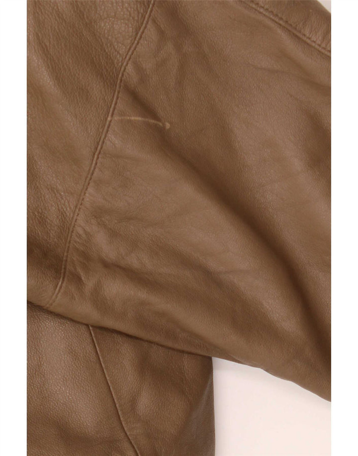 Giacca in pelle vintage da uomo IT 48 Marrone medio