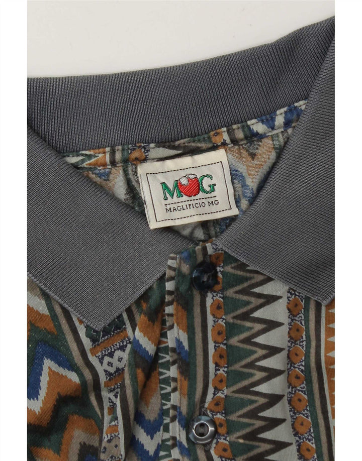 Polo da uomo Mango XL multicolore geometrica