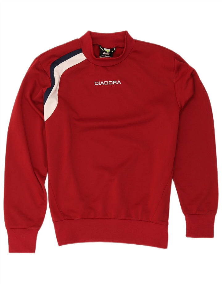 Felpa Diadora Uomo Maglione XS Rosso Colourblock Poliestere