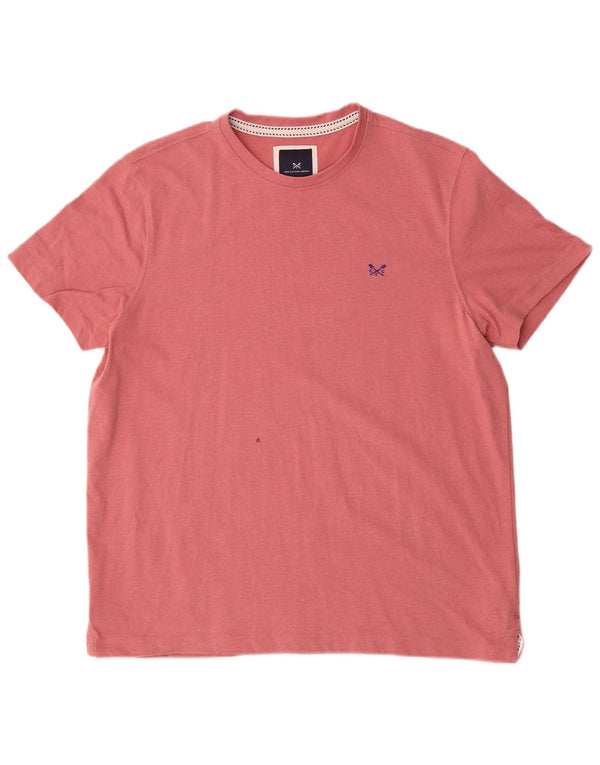 Crew Clothing T-shirt da uomo Top XL in cotone rosa