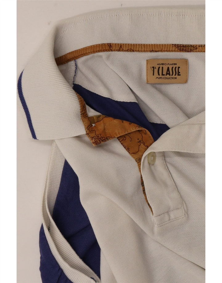 Polo da uomo ALVIERO MARTINI Large White Colourblock