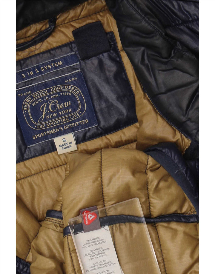 Gilet imbottito da uomo J. Crew UK 36 piccolo in nylon blu navy