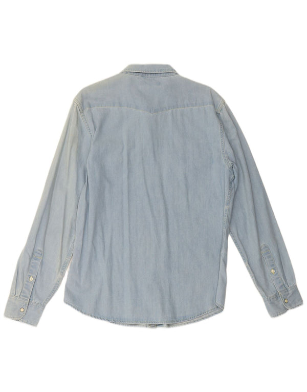 Camicia di jeans da uomo LEE grande in cotone blu