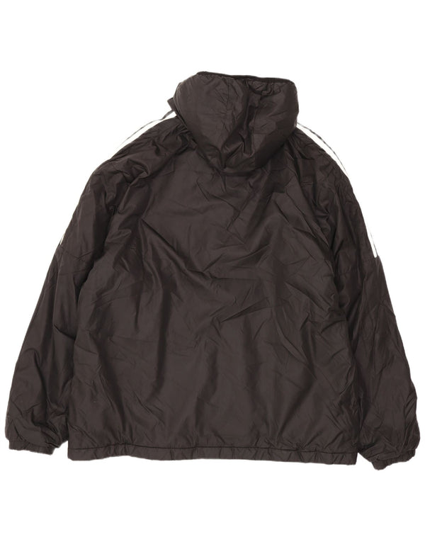 Giacca imbottita con cappuccio da uomo Adidas UK 42 XL poliestere nero