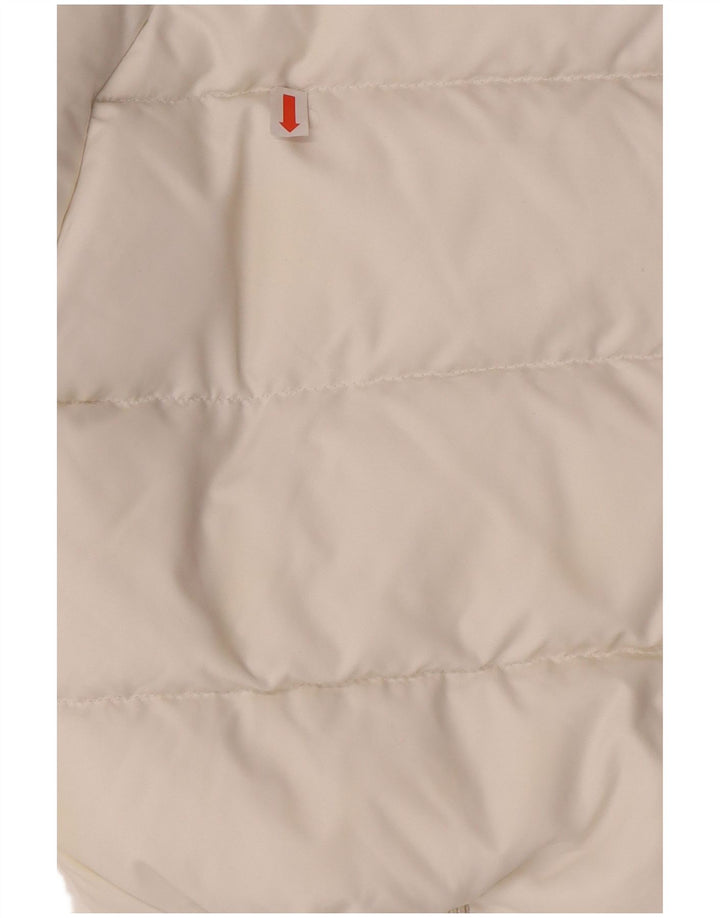 MONCLER Piumino Bambina con Cappuccio 5-6 Anni Nylon Bianco