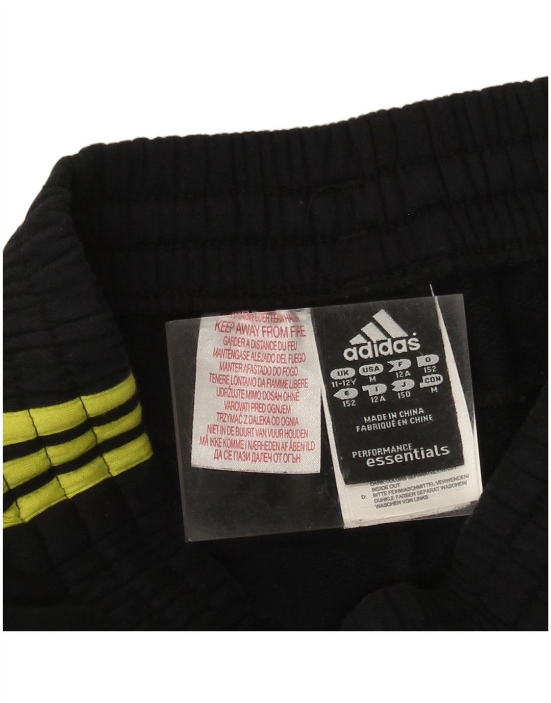 Pantaloni da tuta ADIDAS da ragazzo Joggers 11-12 anni in cotone nero