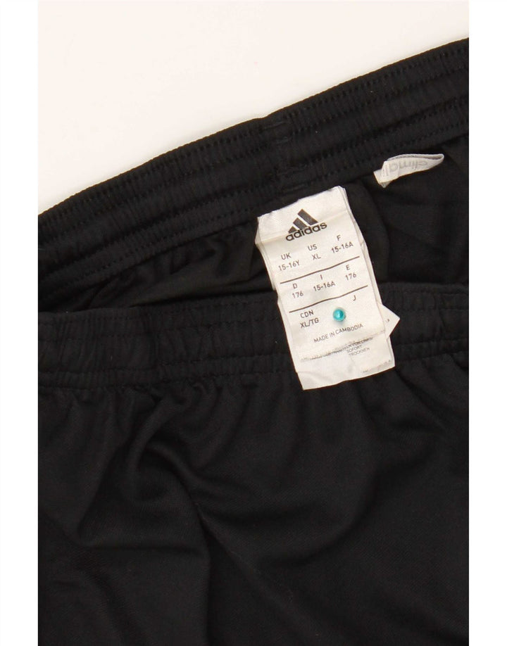 Pantaloncini sportivi Adidas Climalite da ragazzo 15-16 anni in poliestere nero