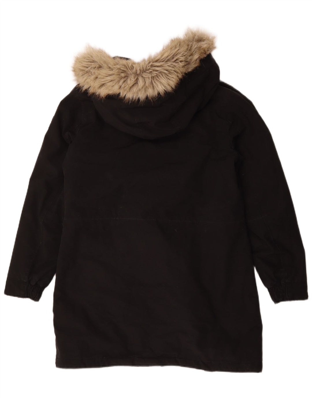 Giacca Parka Sherpa oversize da donna Calvin Klein Jeans UK 10 piccola nera