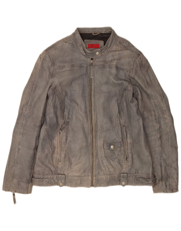 Giacca in pelle da donna Vivien Caron UK 20 2XL Pelle grigia