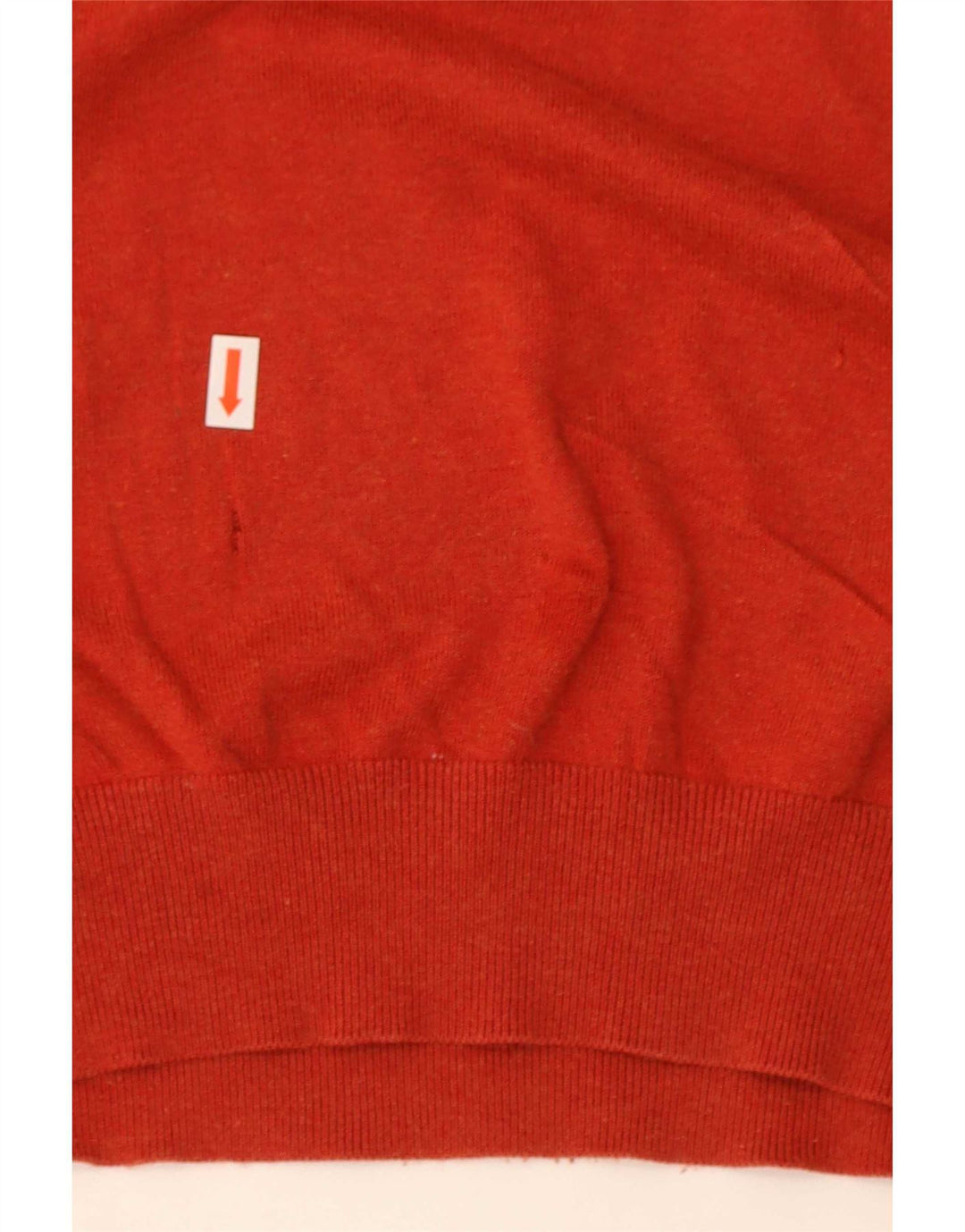Maglione maglione da uomo con scollo a V Massimo Dutti 2XL cotone rosso