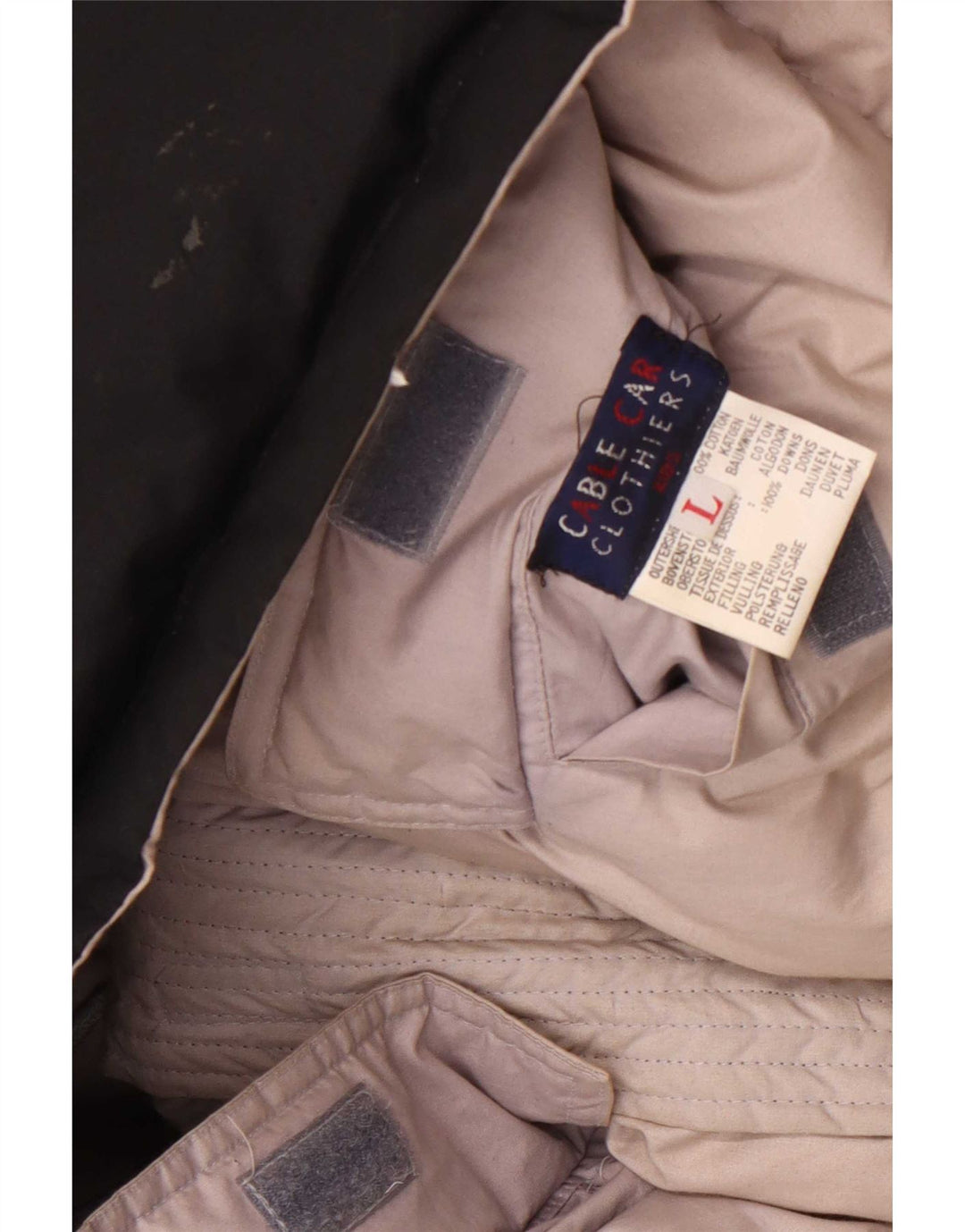 Cable Car Clothiers Giacca imbottita reversibile da uomo UK 40 Large Grigio