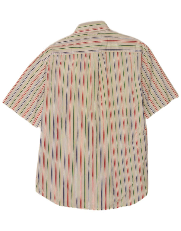 Camicia da uomo a maniche corte Regular Fit Tommy Hilfiger a righe bianche medie
