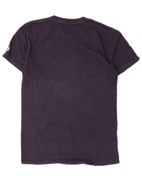 Champion Mens George Washington Graphic T-Shirt Top Small Navy Blue Cotton