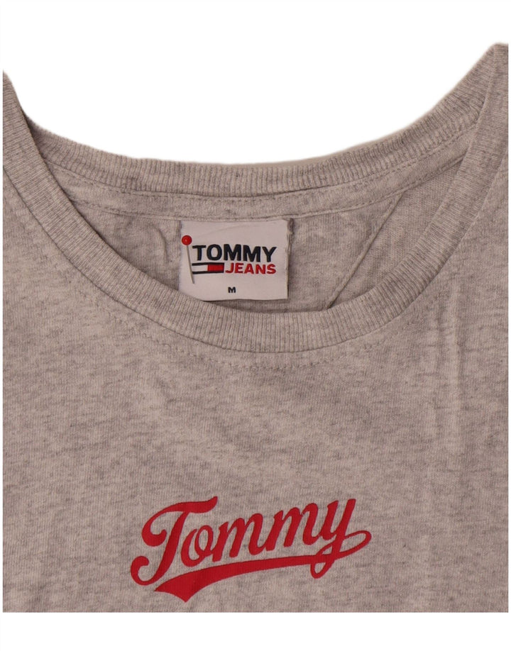 T-shirt grafica da uomo Tommy Hilfiger Top in cotone grigio medio