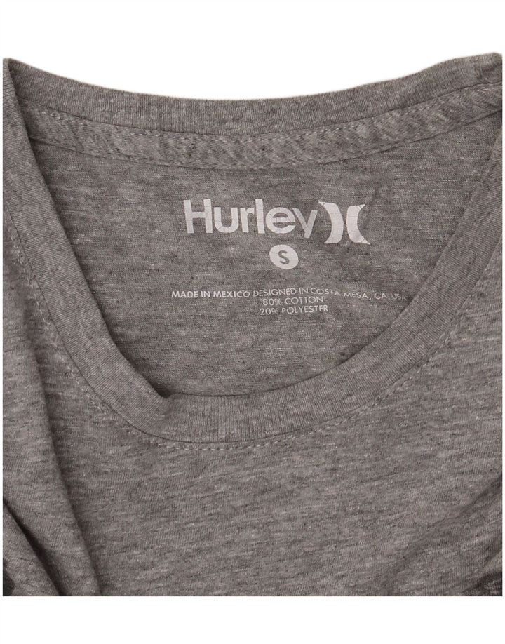 T-shirt grafica da uomo Hurley Top in cotone mélange grigio piccolo