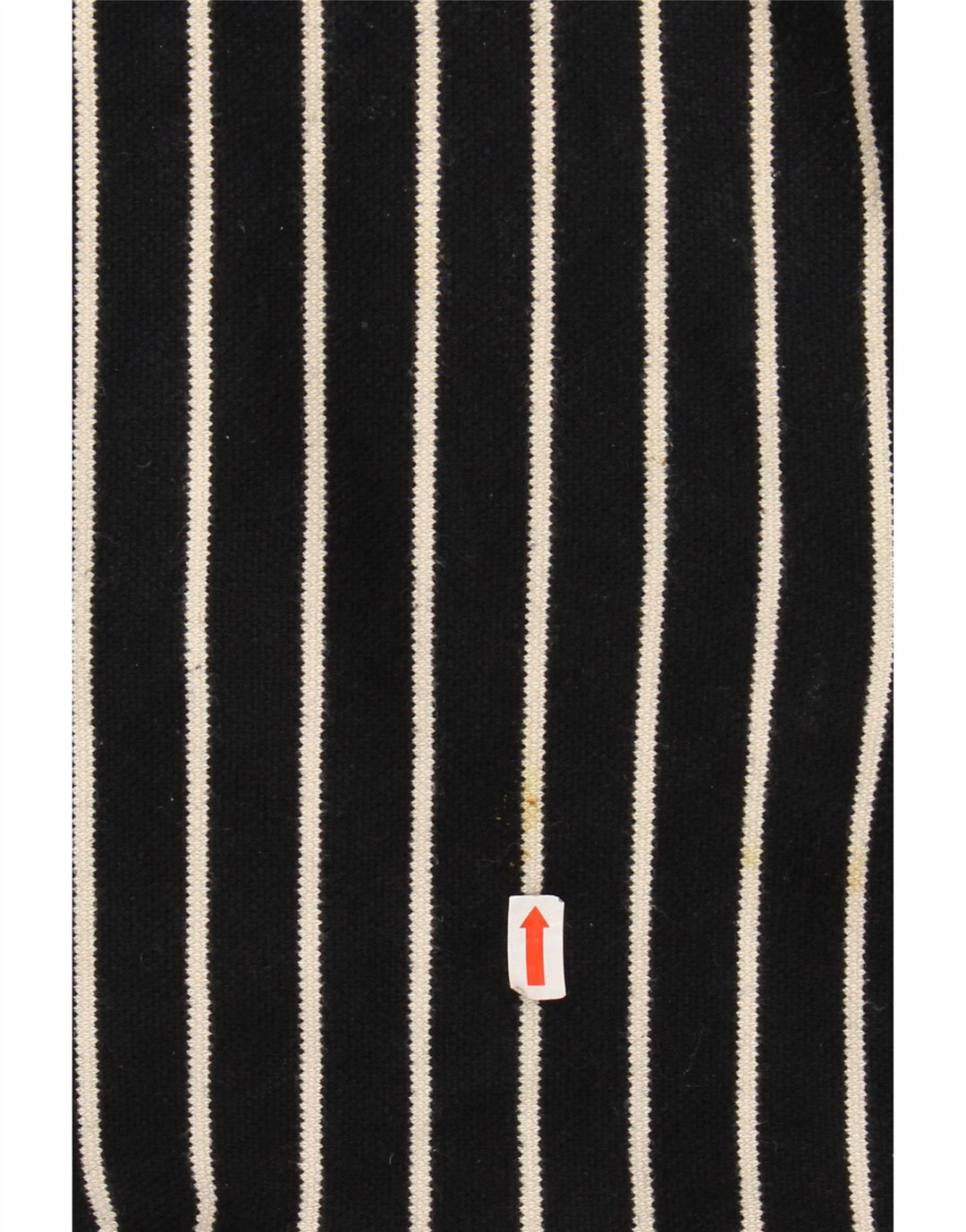 LAURA ASHLEY Top da donna manica 3/4 UK 18 XL cotone a righe nere