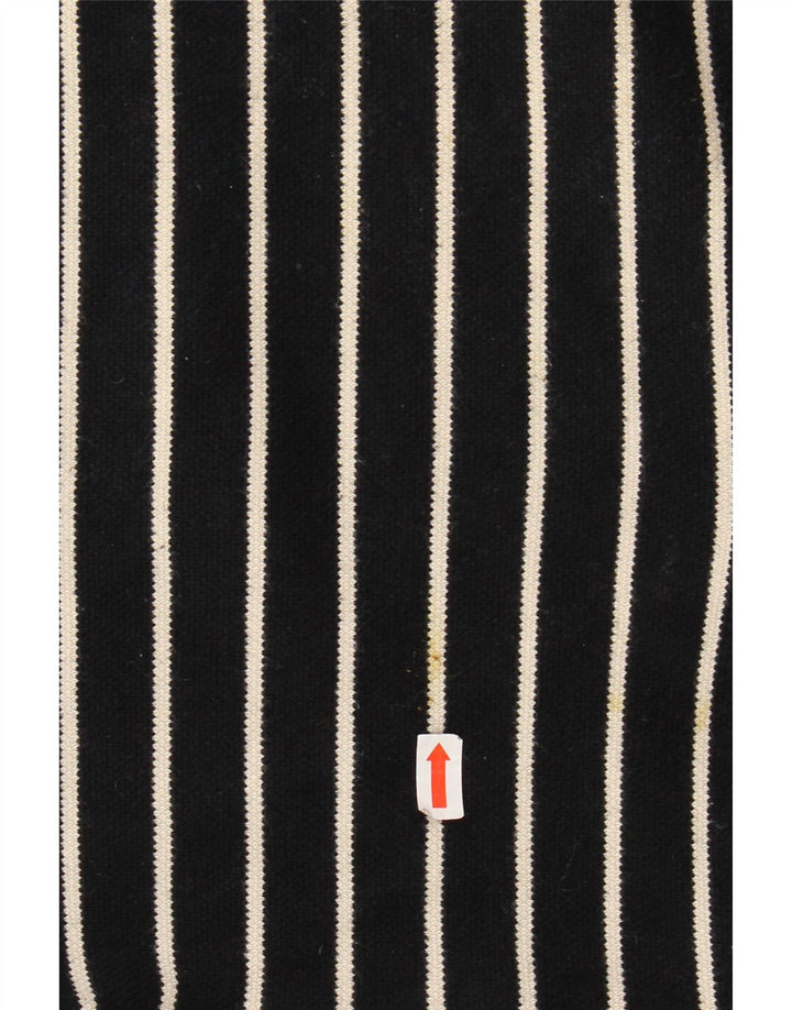 LAURA ASHLEY Top da donna manica 3/4 UK 18 XL cotone a righe nere