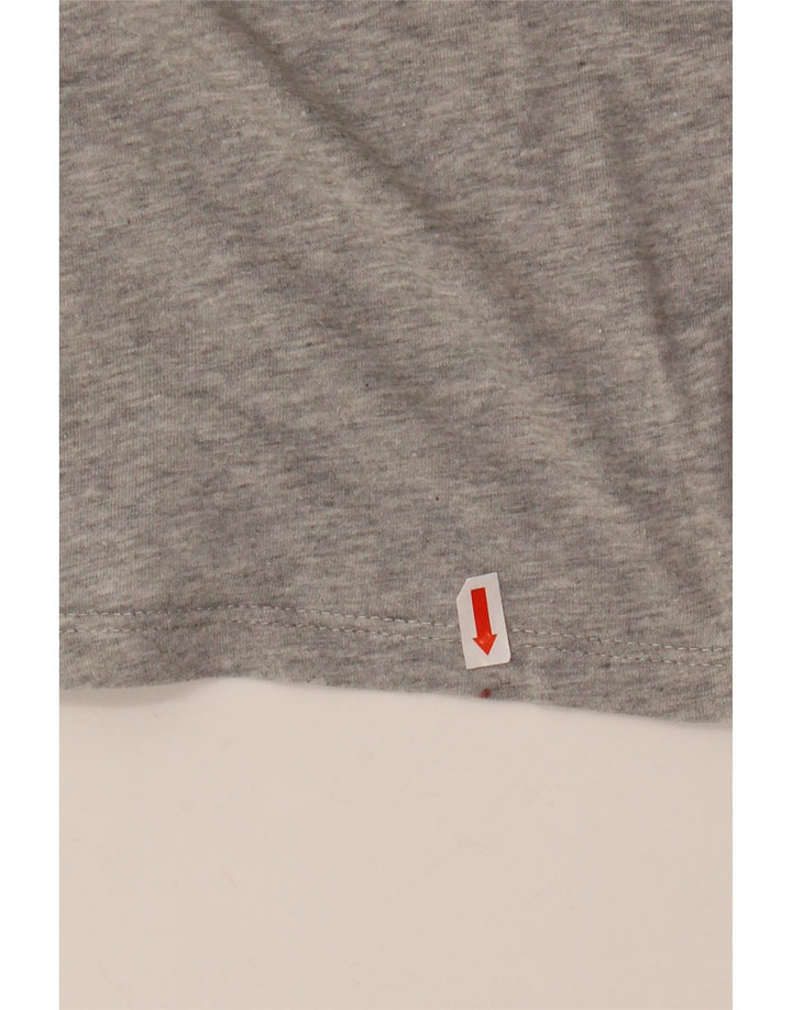 TOMMY HILFIGER T-shirt grafica da donna Top UK 6 XS Grigio