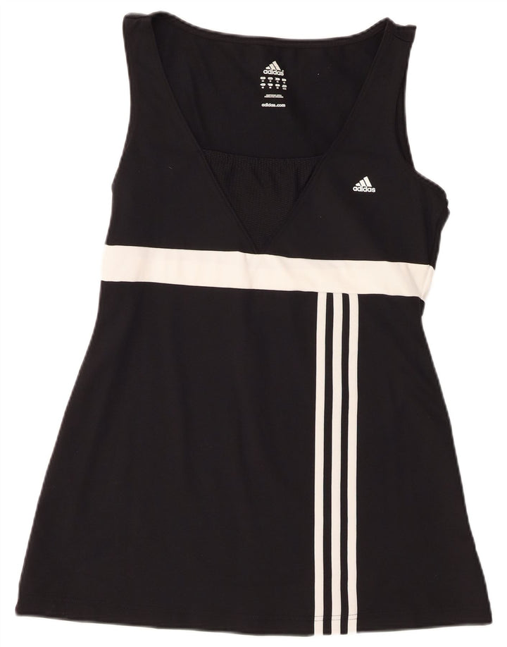 Canotta Adidas Climalite da donna UK 14 poliestere color block medio nero
