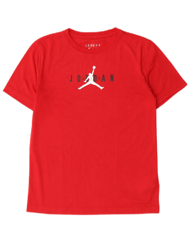 T-shirt grafica Jordan da ragazzo, 12-13 anni, grande, rossa, in poliestere