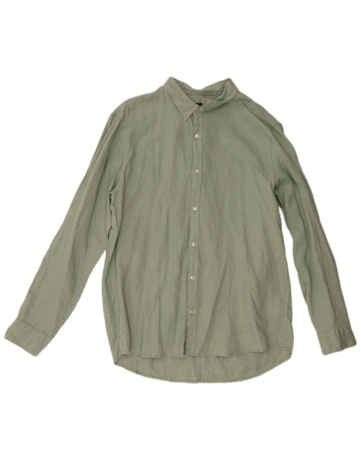 Camicia da uomo classica di French Connection, grande lino verde