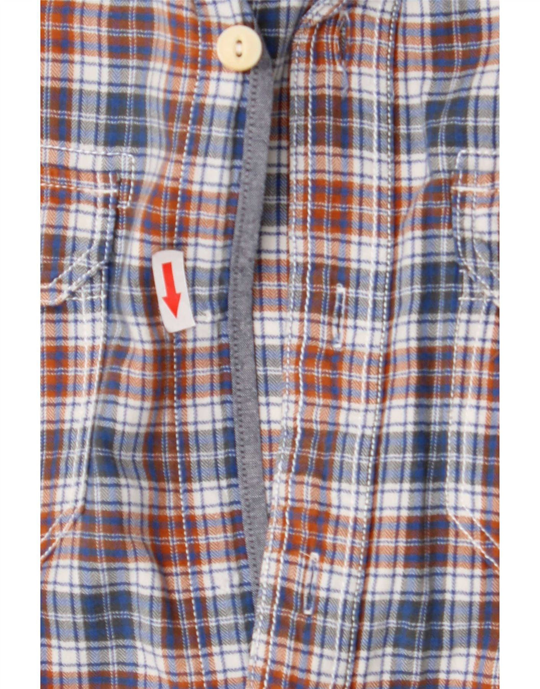 Camicia da uomo in flanella dal taglio classico Fat Face, cotone a quadri blu medio