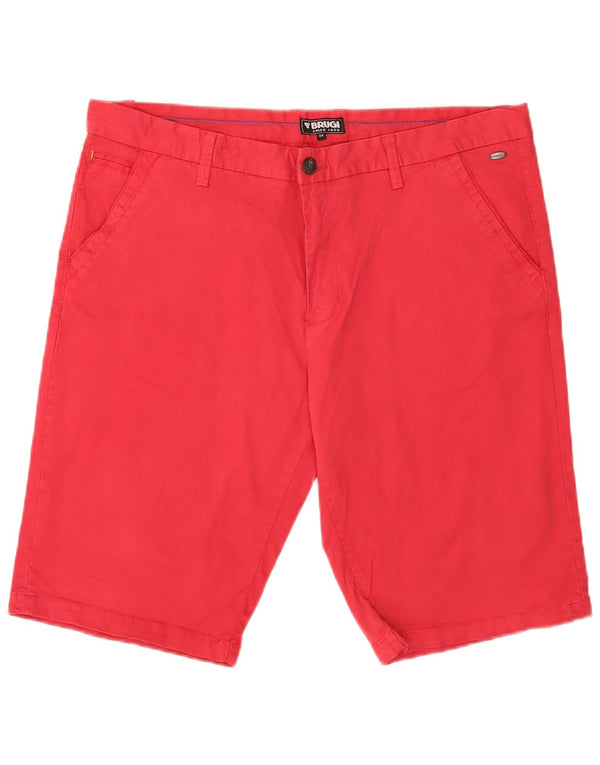 Pantaloncini chino da uomo con vestibilità regolare Brugi W38 XL in cotone rosso