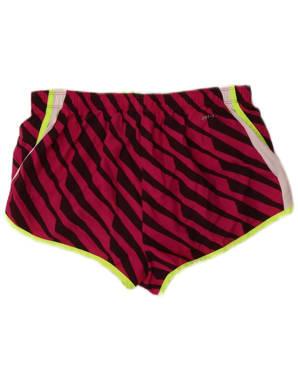 Pantaloncini sportivi Nike da donna Dri Fit UK 14 poliestere a righe rosa medio