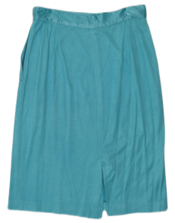 Gonna a tubino vintage da donna IT 42 media W26 in cotone blu