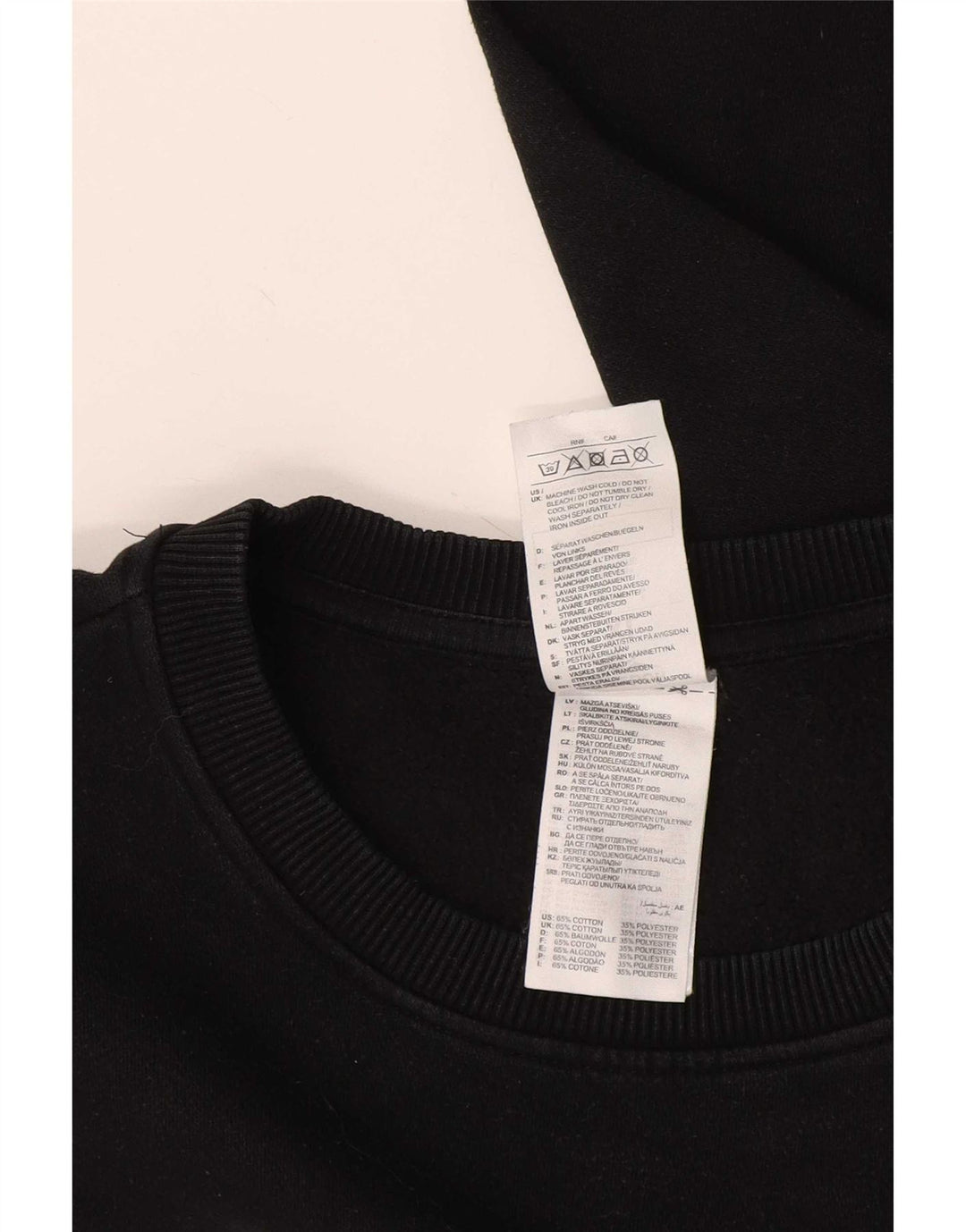 Felpa grafica da uomo Reebok Jumper XL in cotone nero
