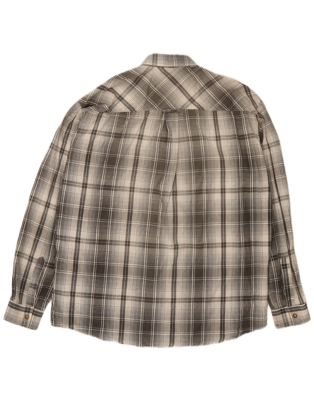 Camicia da uomo Marlboro Classics in cotone a quadri grigi grandi